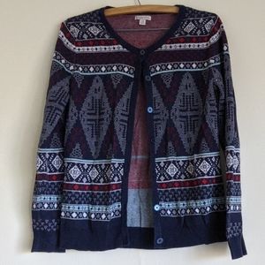 Red White Blue Button Up Long Sleeve Cardigan💙🤍♥